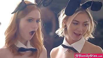 XFamilyPies.com - Stepsister teen Madison Summers told BFFs Chloe Temple and Scarlet Skies she had the fantasy to fuck