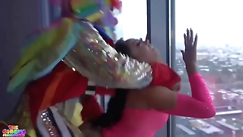 Famous instagram model fucks a clown in his Las Vegas penthouse