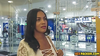 Venezuelan shop owner gets pussy wrecked by hung european tourist