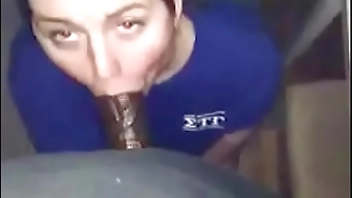 young cutie gives a bbc a mean blowjob