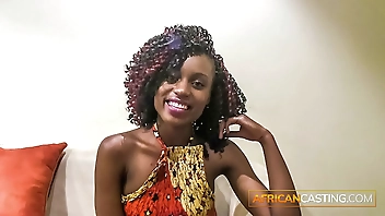 Smiling Ebony Cutie in POV Casting Fucked Hard by BWC