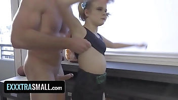 Exxxtra Small - Gorgeous Tiny Blonde Will Do Anything To Get Into The Team Even Banging Her Coach