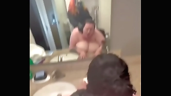 Fucking my BBW Friend in the bathroom while her boyfriend is at work