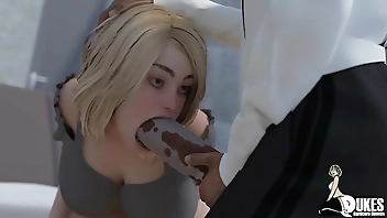 While big booty Ebony wife sucks dick, BBC gets sucked and fucks white pussy