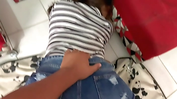 My step brother fucks me while I'm looking for the TV remote control