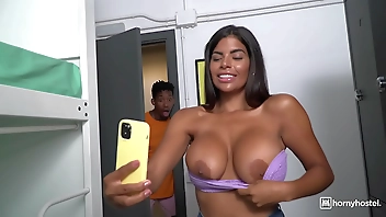 HORNYHOSTEL - (Sheila Ortega, Jesus Reyes) - Huge Tits Venezuela Babe Caught Naked By A Big Black Cock Preview Video