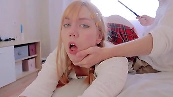 Step sister spanked to for misbehave and got anal creampie