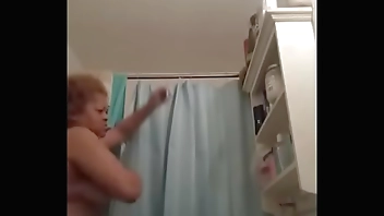 Real grandson records his real grandmother in shower