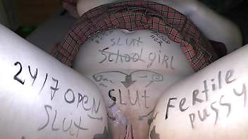 Big boobed teen girl turned into creampied slut in a bukkake gangbang! - Roleplay - Milky Mari