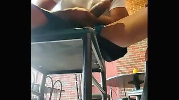 Risky public jerking