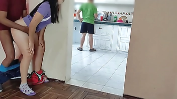 What a whore is my friend's wife, she sucks my dick while he is cooking and can't see us, he likes to be a cuckold and his wife is very rich, I will break his ass