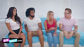 Swap - Marvelous Teen Girlfriends Swap Their Nerdy Looking Stepbros And Swallow Their Cum