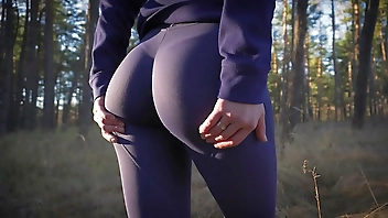 Latina Milf In Super Tight Yoga Pants Teasing Her Amazing Ass In The Forest